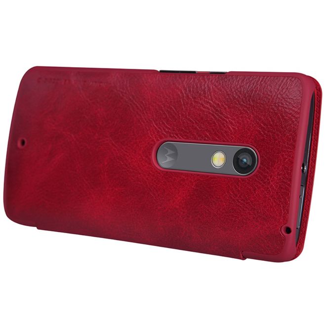 Nillkin - Lenovo Moto X Play Handyhülle - Leder Cover - Qin Series - rot