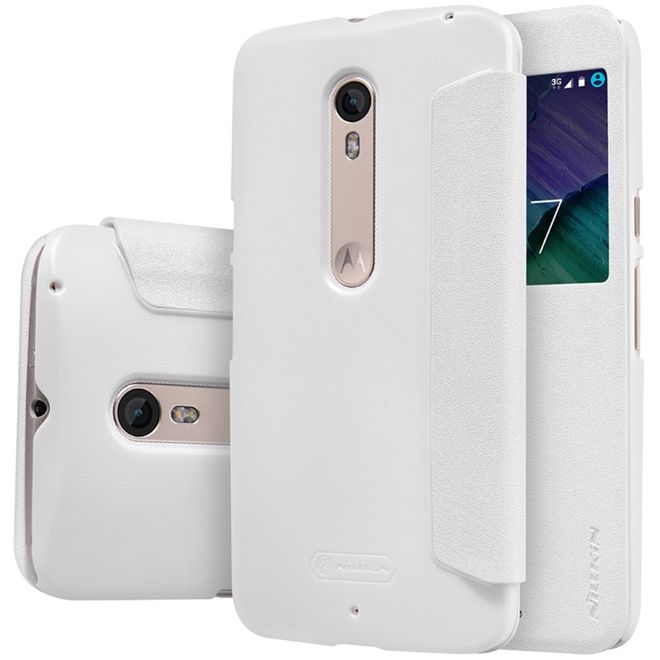 Nillkin - Lenovo Moto X Style Hülle - Funkelndes Leder Case - Sparkle Series - weiss