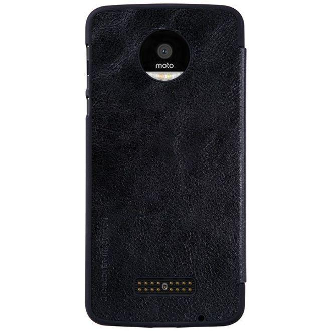 Nillkin - Handyhülle für Motorola Moto Z - Leder Case - Qin Series - schwarz