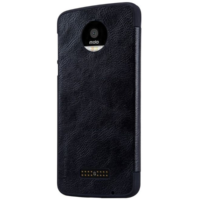 Nillkin - Handyhülle für Motorola Moto Z - Leder Case - Qin Series - schwarz
