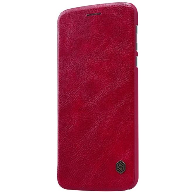 Nillkin - Handyhülle für Motorola Moto Z - Leder Case - Qin Series - rot