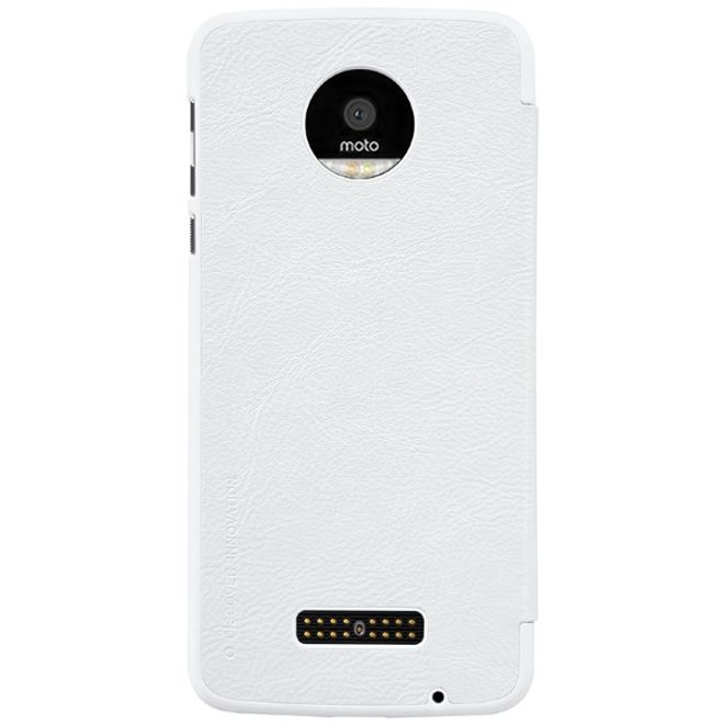 Nillkin - Handyhülle für Motorola Moto Z - Leder Case - Qin Series - weiss