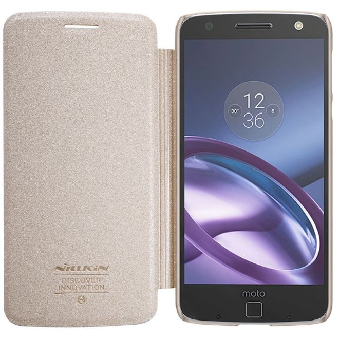 Nillkin - Motorola Moto Z Handyhülle - Funkelnde Leder Hülle - Sparkle Series - gold