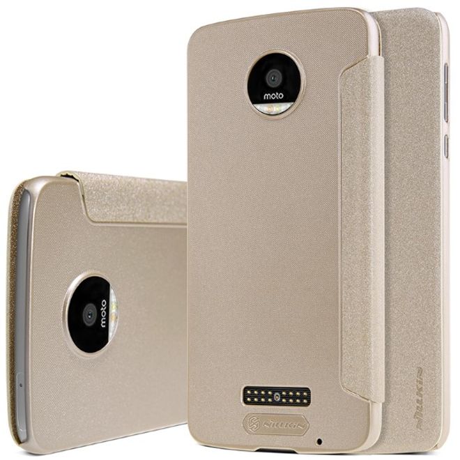 Nillkin - Motorola Moto Z Handyhülle - Funkelnde Leder Hülle - Sparkle Series - gold