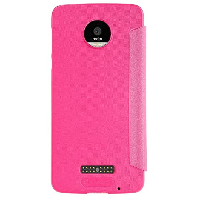 Nillkin - Motorola Moto Z Handyhülle - Funkelnde Leder Hülle - Sparkle Series - pink