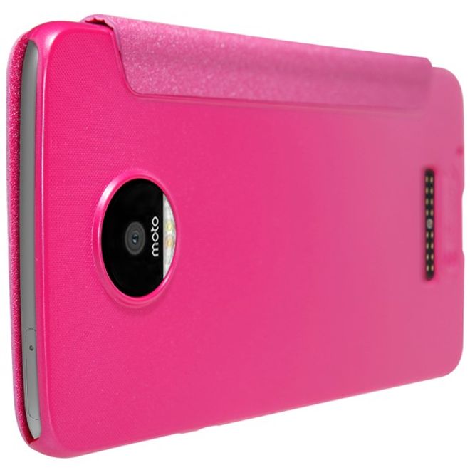 Nillkin - Motorola Moto Z Handyhülle - Funkelnde Leder Hülle - Sparkle Series - pink