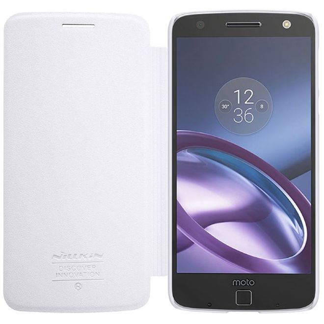 Nillkin - Motorola Moto Z Handyhülle - Funkelnde Leder Hülle - Sparkle Series - weiss