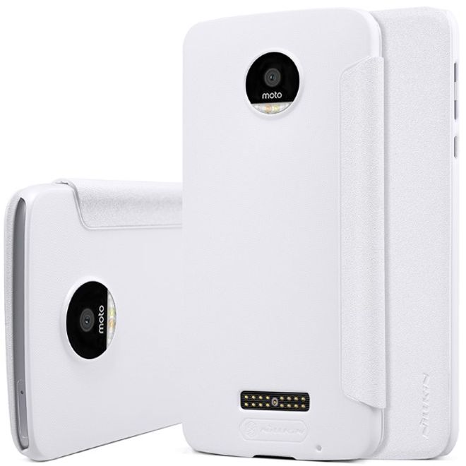 Nillkin - Motorola Moto Z Handyhülle - Funkelnde Leder Hülle - Sparkle Series - weiss