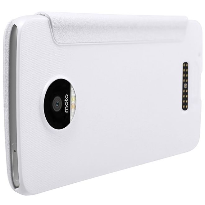 Nillkin - Motorola Moto Z Handyhülle - Funkelnde Leder Hülle - Sparkle Series - weiss