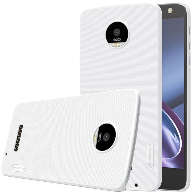 Nillkin - Motorola Moto Z Handyhülle - Plastik Case - Super Frosted Shield Series - weiss