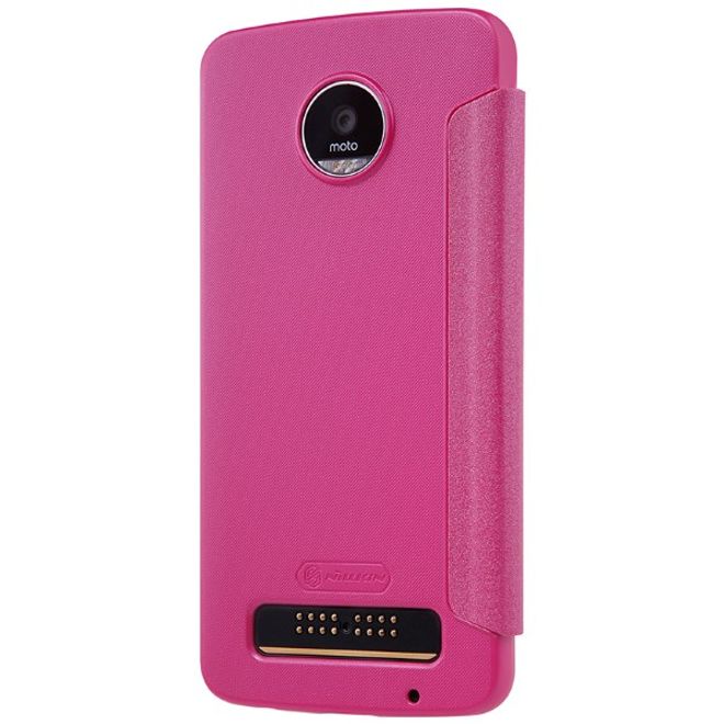 Nillkin - Lenovo Moto Z Play Hülle - Leder Case - Sparkle Series - pink