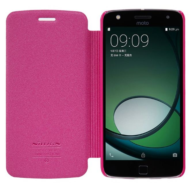 Nillkin - Lenovo Moto Z Play Hülle - Leder Case - Sparkle Series - pink