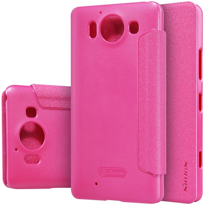 Nillkin - Microsoft Lumia 950 Hülle - Leder Case - Sparkle Series - pink