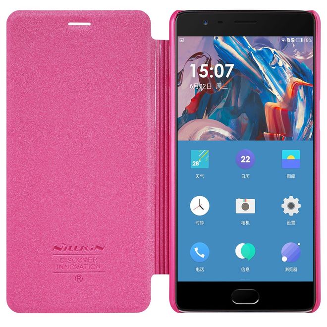 Nillkin - OnePlus3 Case - Leder Hülle - Sparkle Series - pink