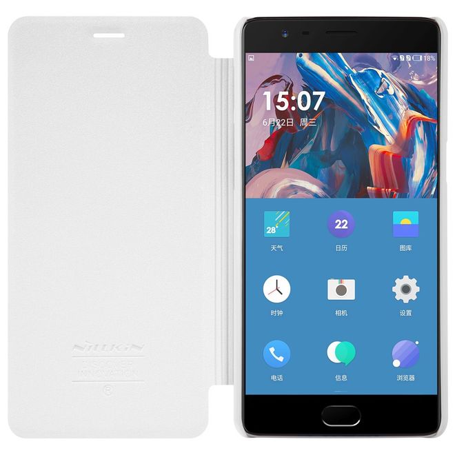 Nillkin - OnePlus3 Case - Leder Hülle - Sparkle Series - weiss