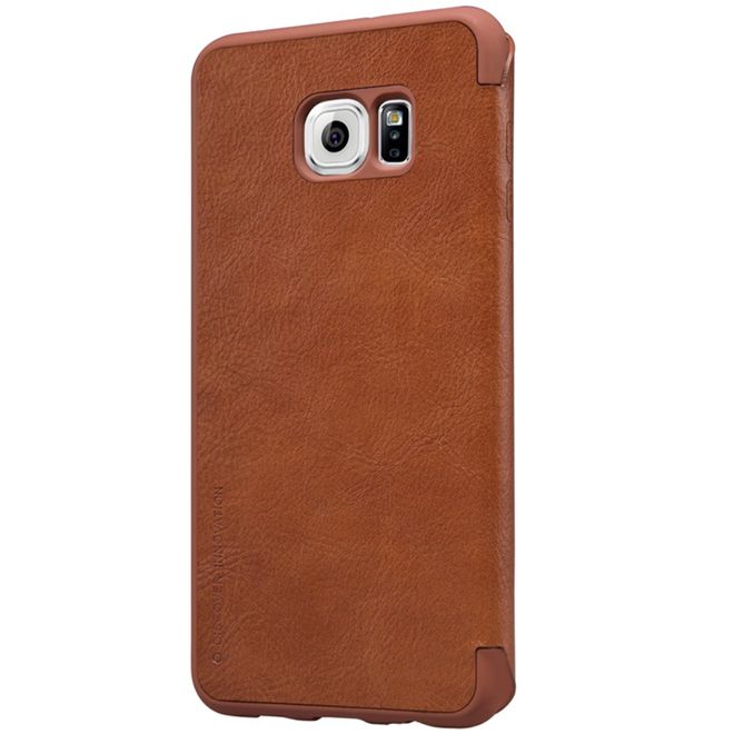 Nillkin - Galaxy S6 Edge Plus Case - Leder Hülle - Qin Series - braun