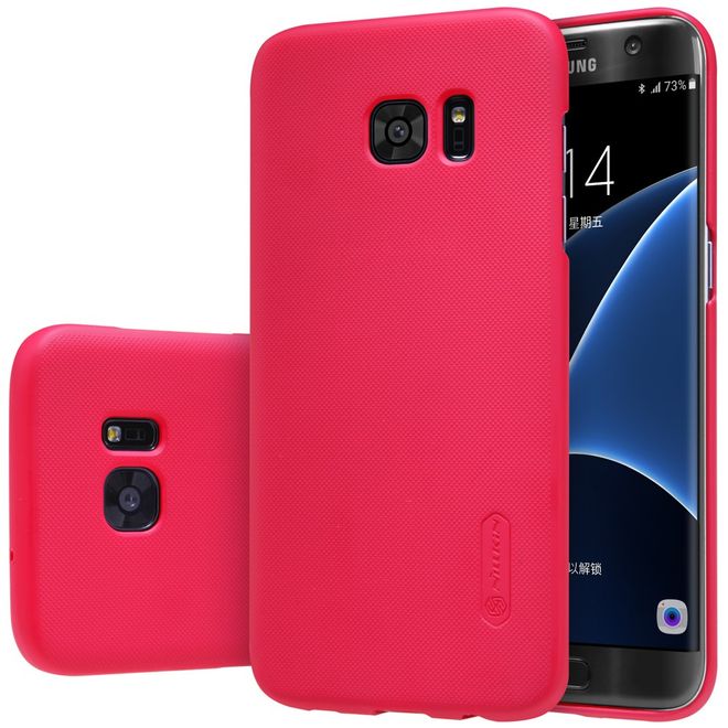 Nillkin - Samsung Galaxy S7 Edge Hülle - Plastik Case - Super Frosted Shield Series - rot