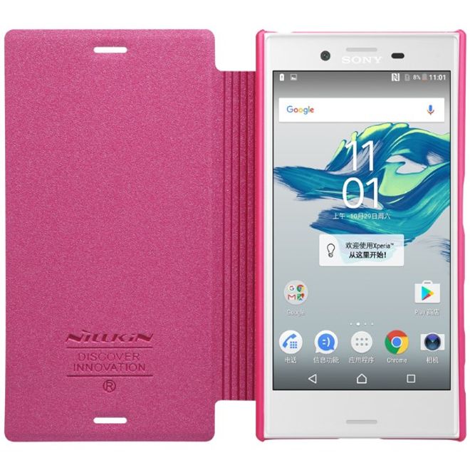 Nillkin - Sony Xperia X Compact Hülle - Leder Case - Sparkle Series - pink