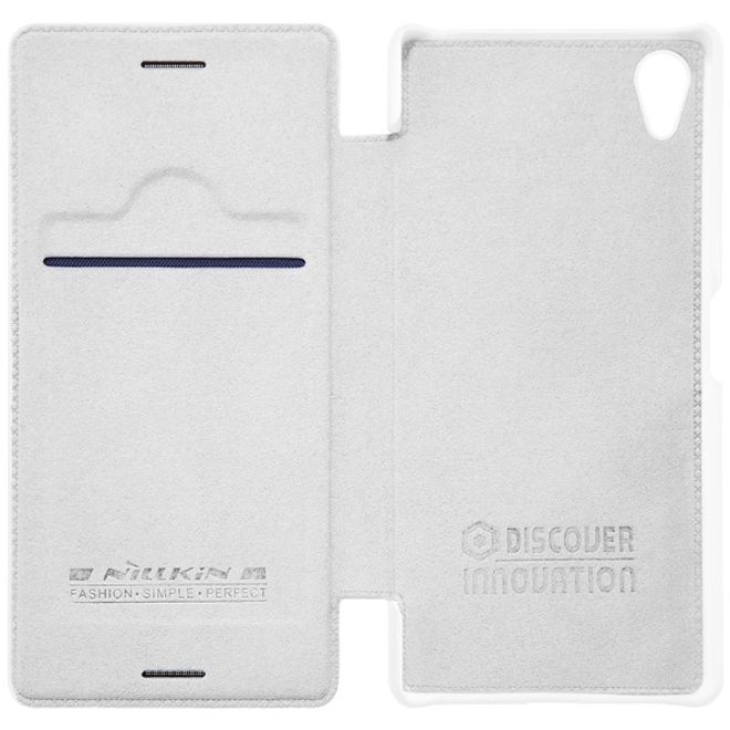 Nillkin - Sony Xperia X Performance Hülle - Leder Case - Qin Series - weiss
