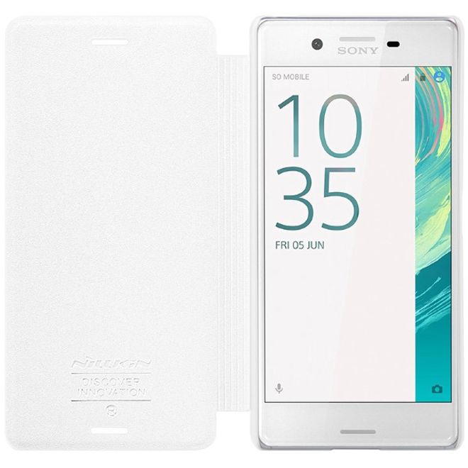 Nillkin - Sony Xperia X Performance Hülle - Leder Case - Sparkle Series - weiss