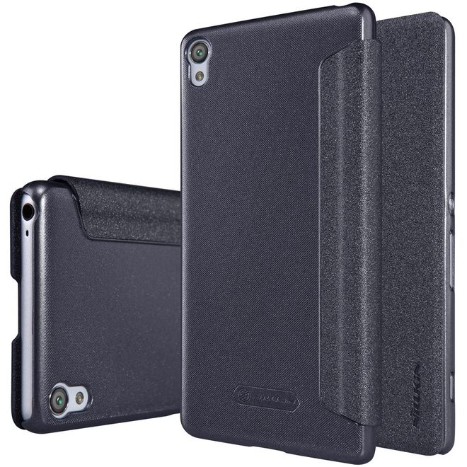 Nillkin - Sony Xperia XA Case - Leder Hülle - Sparkle Series - schwarz