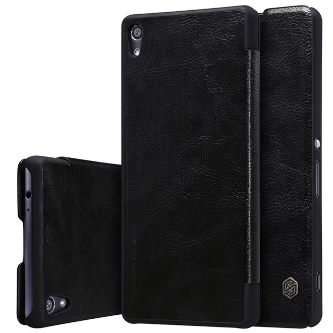 Nillkin - Sony Xperia XA Ultra Case - Leder Hülle - Qin Series - schwarz