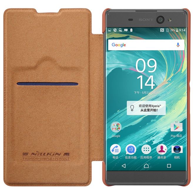 Nillkin - Sony Xperia XA Ultra Case - Leder Hülle - Qin Series - braun