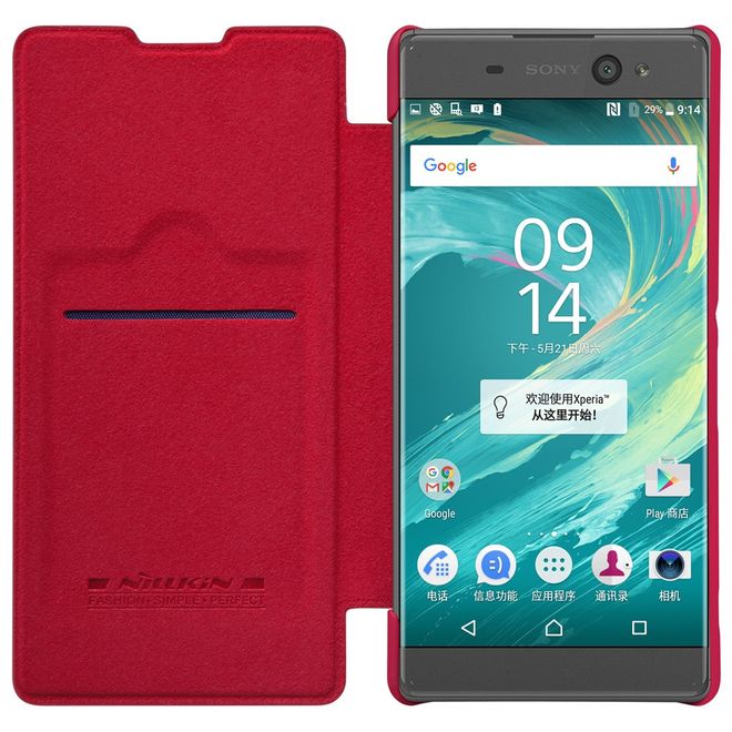 Nillkin - Sony Xperia XA Ultra Case - Leder Hülle - Qin Series - rot