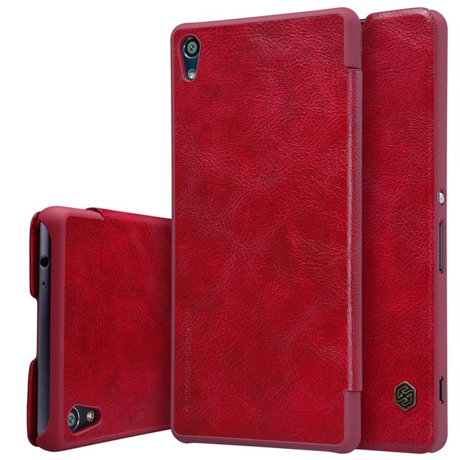 Nillkin - Sony Xperia XA Ultra Case - Leder Hülle - Qin Series - rot