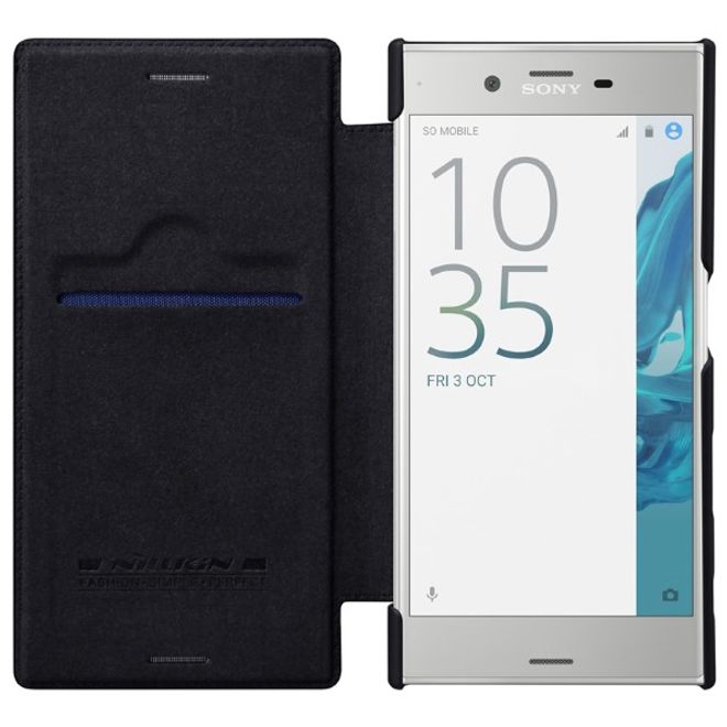Nillkin - Sony Xperia XZ/XZs Hülle - Leder Case - Qin Series - schwarz