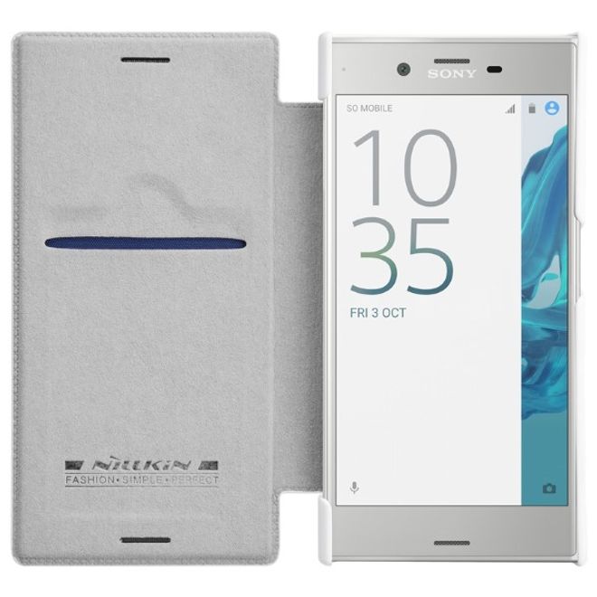 Nillkin - Sony Xperia XZ/XZs Hülle - Leder Case - Qin Series - weiss