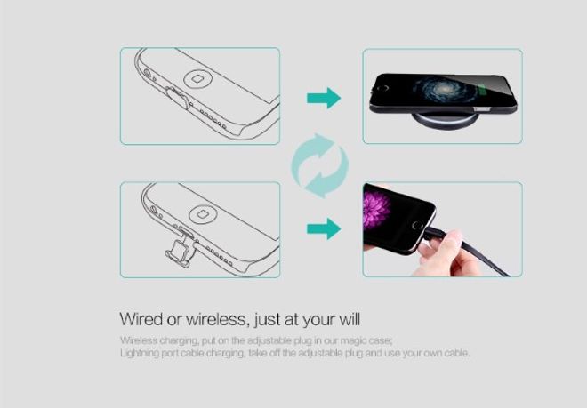 Nillkin - Wireless Charging Case für iPhone 6 Plus/6S Plus - Magic Qi Series - schwarz