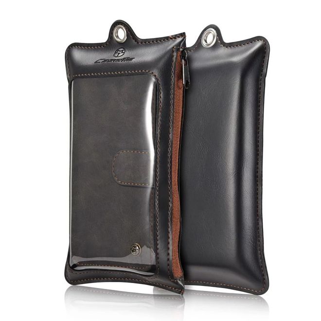 Caseme - Hülle für iPhone 6/6S - Case aus Leder/Plastik - mit abnehmbarem Plastik Cover - schwarz