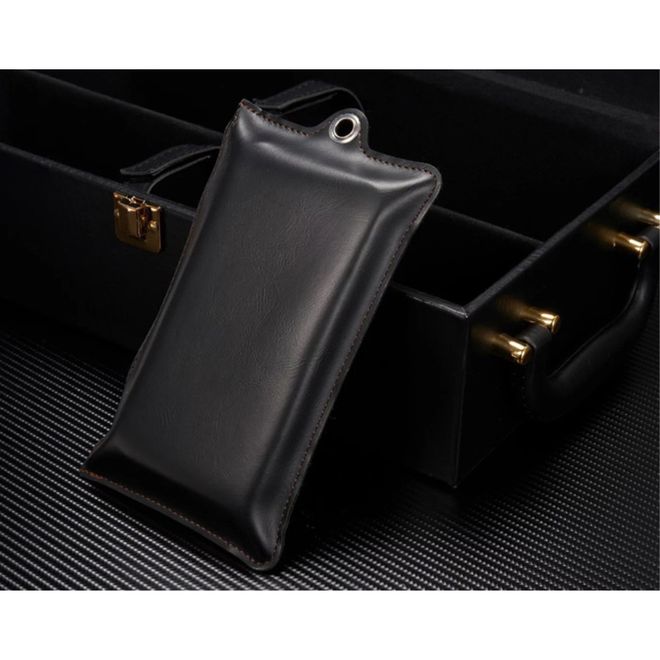 Caseme - Hülle für iPhone 6/6S - Case aus Leder/Plastik - mit abnehmbarem Plastik Cover - schwarz
