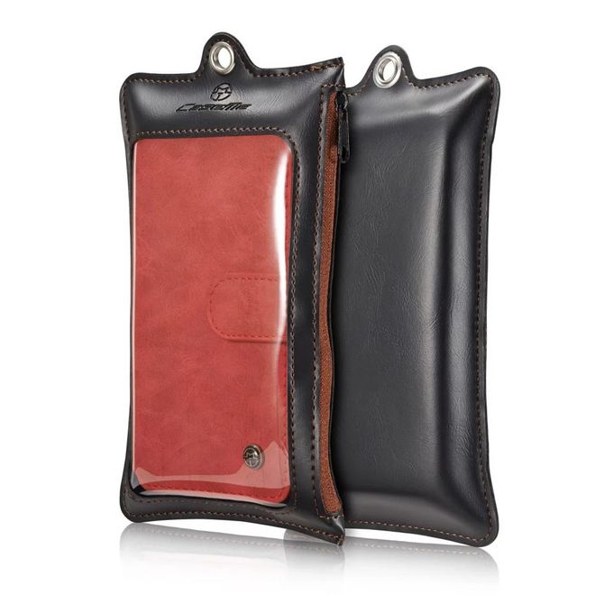 Caseme - Hülle für iPhone 6/6S - Case aus Leder/Plastik - mit abnehmbarem Plastik Cover - rot