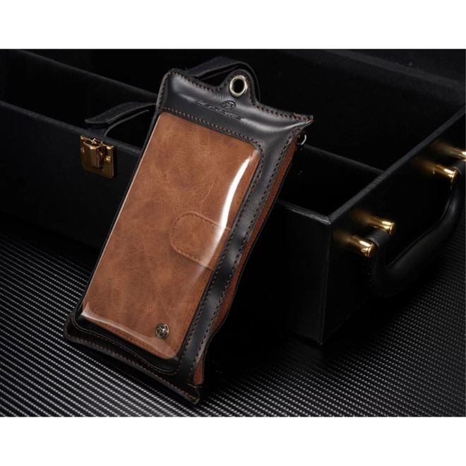 Caseme - Hülle für iPhone 6/6S - Case aus Leder/Plastik - mit abnehmbarem Plastik Cover - braun