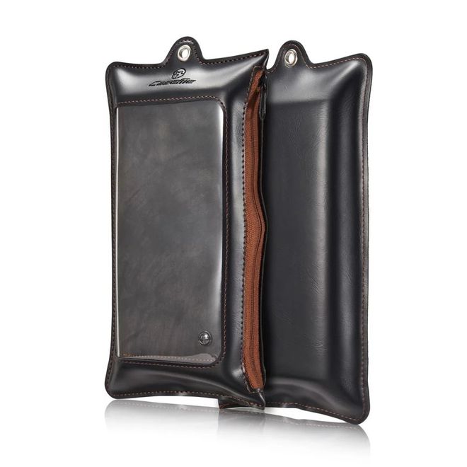 Caseme - iphone 6/6S Hülle - Case aus Leder/Plastik - Retrostyle - abnehmbares Plastik Cover - grau