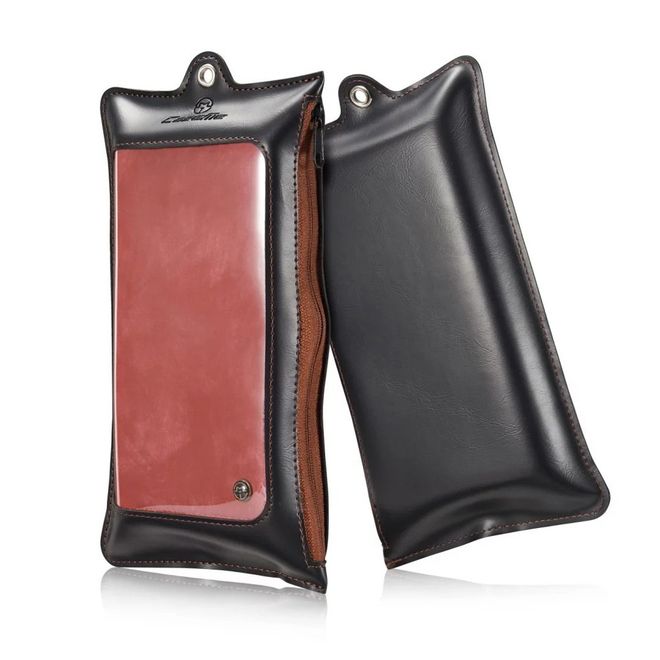 Caseme - iphone 6/6S Hülle - Case aus Leder/Plastik - Retrostyle - abnehmbares Plastik Cover - rot