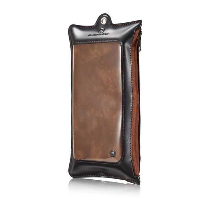 Caseme - iphone 6/6S Hülle - Case aus Leder/Plastik - Retrostyle - abnehmbares Plastik Cover - braun