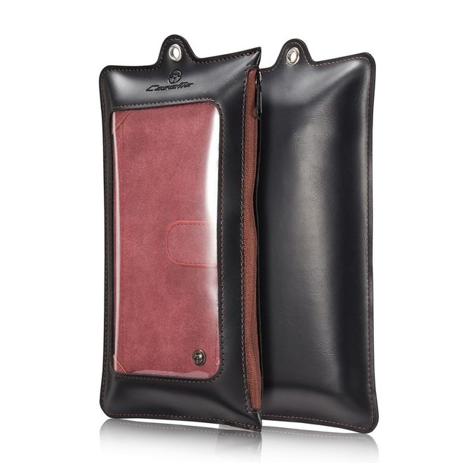 Caseme - Hülle für iPhone 6/6S - Cover aus Leder/Plastik - mit Karabinerhaken - rot