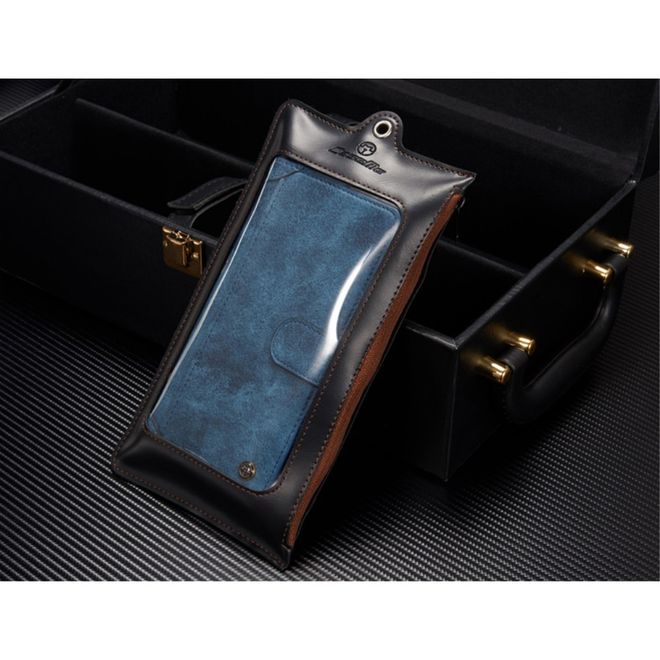 Caseme - Hülle für iPhone 6/6S - Cover aus Leder/Plastik - mit Karabinerhaken - blau