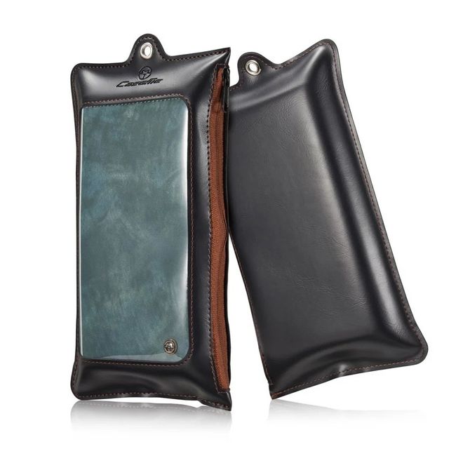 Caseme - iPhone 6 Plus/6S Plus Hülle - Case aus Leder/Plastik - Retrostyle - abnehmbares Plastik Cover - blau