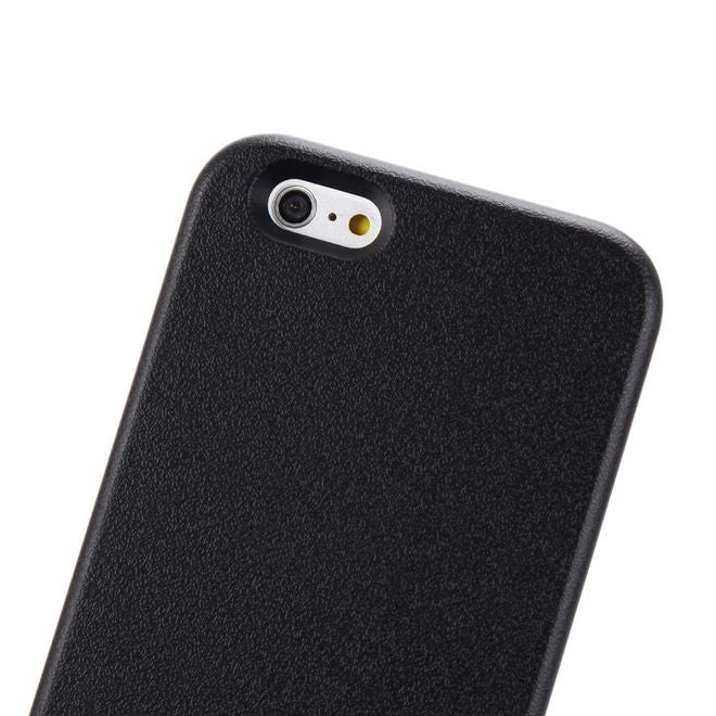Hülle für iPhone 6 Plus/6S Plus - Case aus Plastik - mit Selfie LED Licht - schwarz