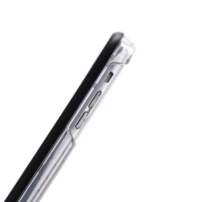 Hülle für iPhone 6 Plus/6S Plus - Case aus Plastik - mit Selfie LED Licht - schwarz