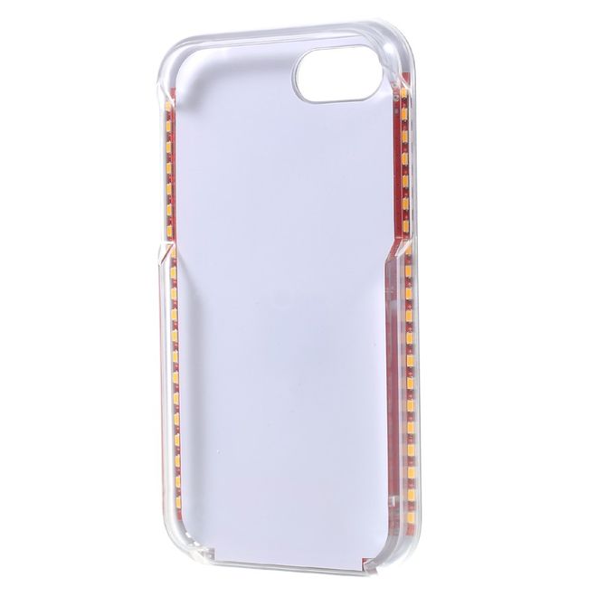 Lumee - Hülle für iPhone SE (2022) / SE (2020) / 8 / 7 - Case aus Plastik - mit Selfie LED Licht - grau
