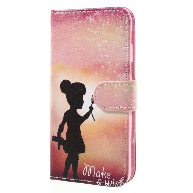 Samsung Galaxy A5 (2017) Handyhülle - Case aus Leder - Mädchen mit Löwenzahn