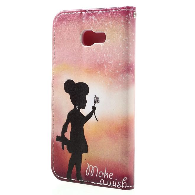 Samsung Galaxy A5 (2017) Handyhülle - Case aus Leder - Mädchen mit Löwenzahn