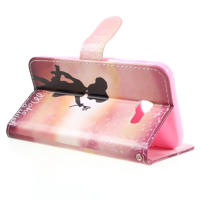 Samsung Galaxy A5 (2017) Handyhülle - Case aus Leder - Mädchen mit Löwenzahn