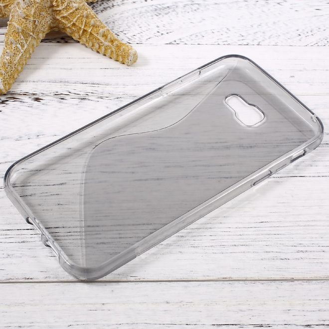 Samsung Galaxy A7 (2017) Handy Hülle - TPU Soft Case - S-Shape - grau