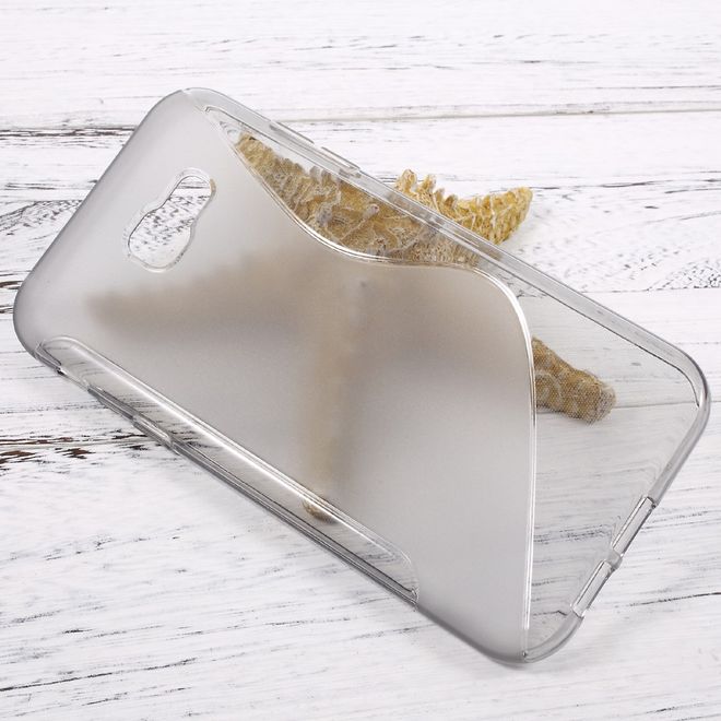 Samsung Galaxy A7 (2017) Handy Hülle - TPU Soft Case - S-Shape - grau